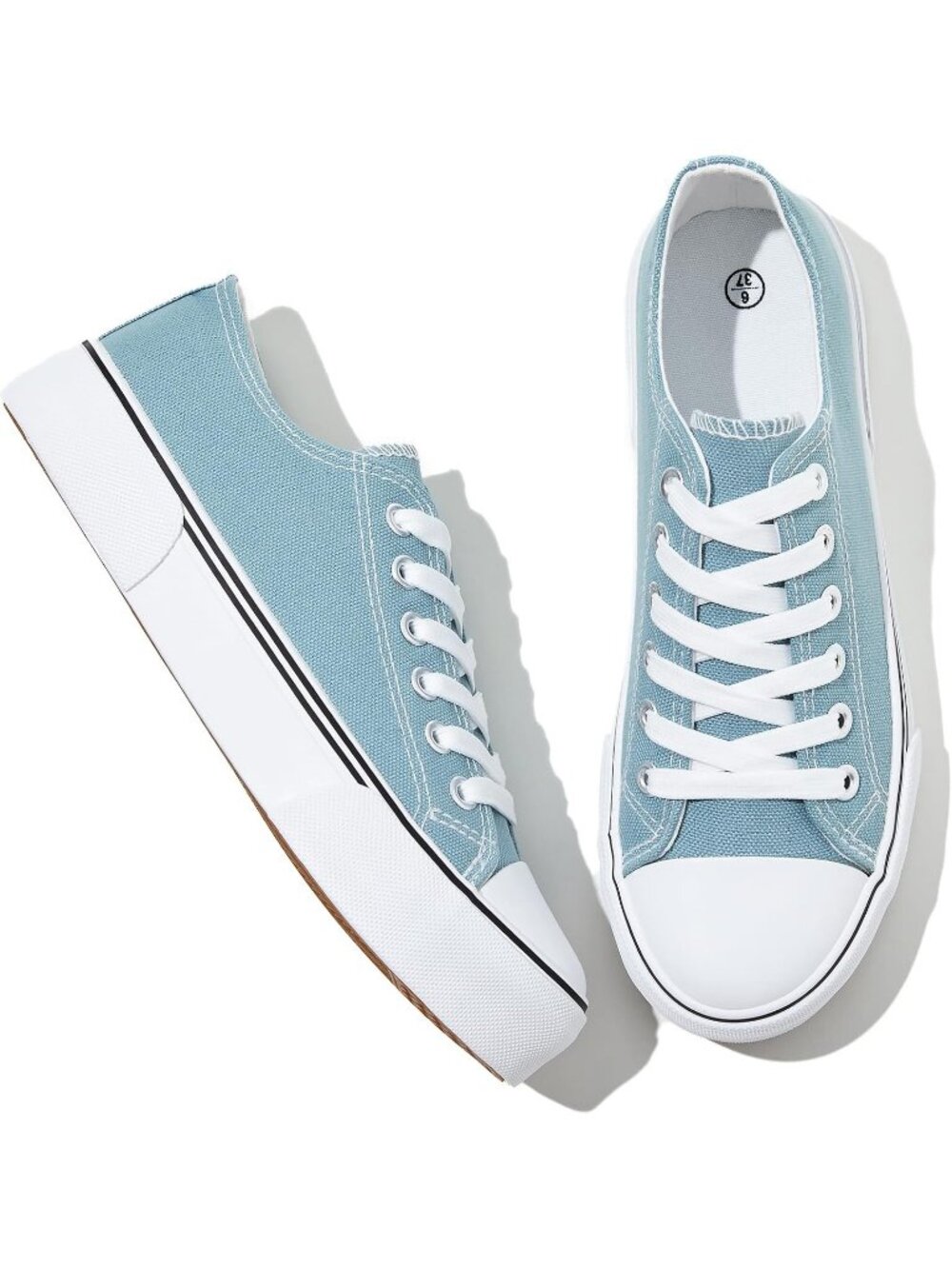 Women's Lake Green Flat Lace Up Comfortable Solid Casual Round Low Top Sneakers